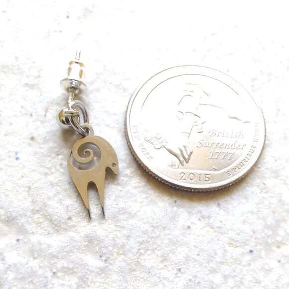 Stainless Steel Goat Capricorn Cappies Post Earrings! Dec/Jan Zodiac Sign! - Picture 3 of 5